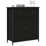 vidaXL Servantă, negru, 70x30x80 cm, lemn prelucrat