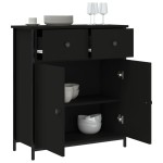 vidaXL Servantă, negru, 70x30x80 cm, lemn prelucrat