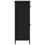 vidaXL Servantă, negru, 70x30x80 cm, lemn prelucrat