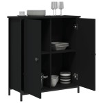 vidaXL Servantă, negru, 70x30x80 cm, lemn prelucrat
