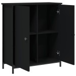 vidaXL Servantă, negru, 70x30x80 cm, lemn prelucrat