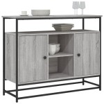 vidaXL Servantă, gri sonoma, 100x35x80 cm, lemn compozit