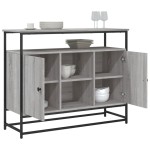 vidaXL Servantă, gri sonoma, 100x35x80 cm, lemn compozit