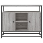 vidaXL Servantă, gri sonoma, 100x35x80 cm, lemn compozit