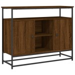 vidaXL Servantă, stejar maro, 100x35x80 cm, lemn compozit vidaXL Servantă, stejar maro, 100x35x80 cm, lemn compozit