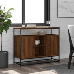 vidaXL Servantă, stejar maro, 100x35x80 cm, lemn compozit vidaXL Servantă, stejar maro, 100x35x80 cm, lemn compozit
