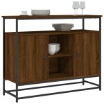 vidaXL Servantă, stejar maro, 100x35x80 cm, lemn compozit vidaXL Servantă, stejar maro, 100x35x80 cm, lemn compozit