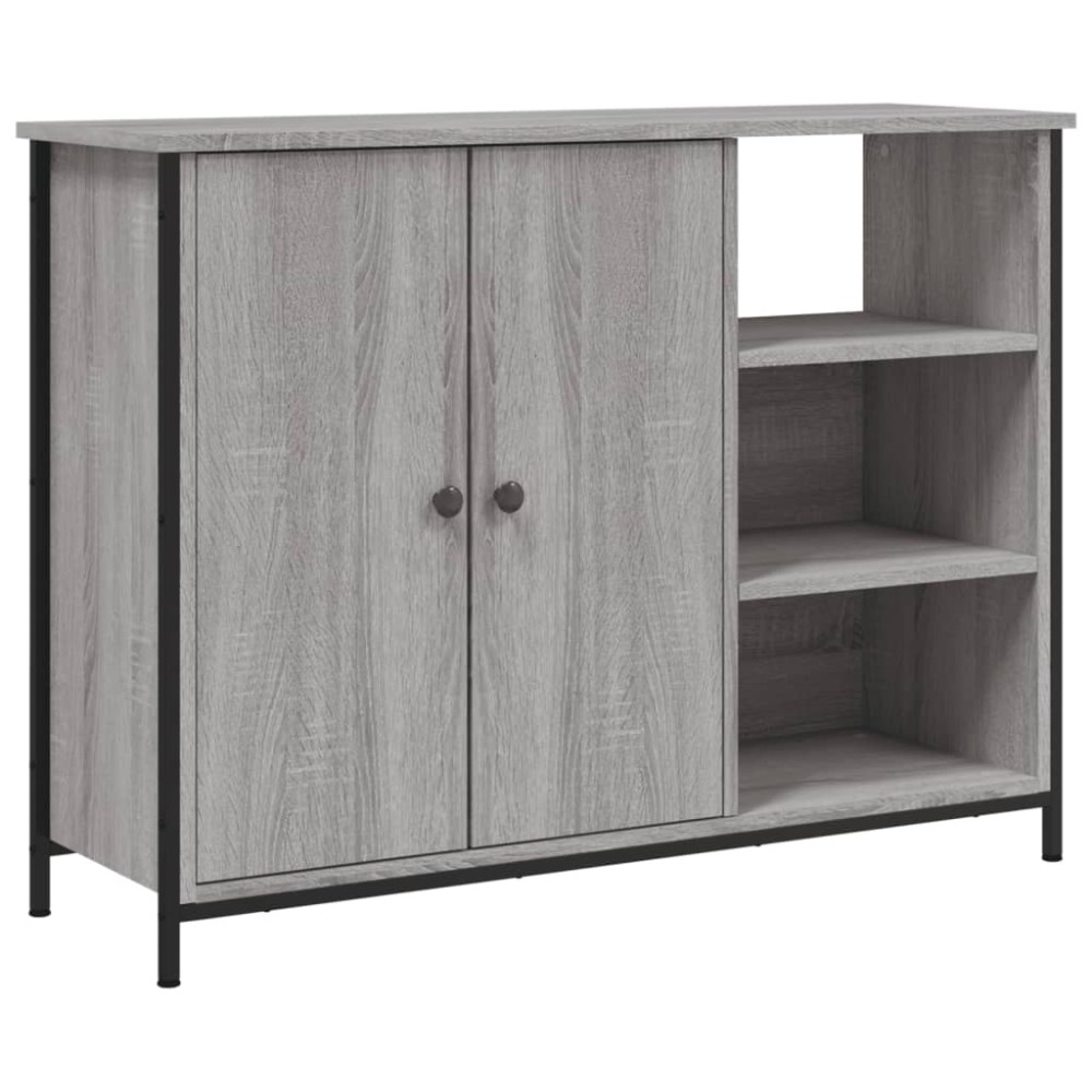 vidaXL Servantă, gri sonoma, 100x33x75 cm, lemn compozit