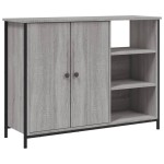 vidaXL Servantă, gri sonoma, 100x33x75 cm, lemn compozit vidaXL Servantă, gri sonoma, 100x33x75 cm, lemn compozit