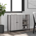 vidaXL Servantă, gri sonoma, 100x33x75 cm, lemn compozit vidaXL Servantă, gri sonoma, 100x33x75 cm, lemn compozit