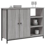 vidaXL Servantă, gri sonoma, 100x33x75 cm, lemn compozit vidaXL Servantă, gri sonoma, 100x33x75 cm, lemn compozit