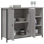 vidaXL Servantă, gri sonoma, 100x33x75 cm, lemn compozit vidaXL Servantă, gri sonoma, 100x33x75 cm, lemn compozit