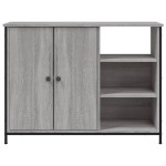 vidaXL Servantă, gri sonoma, 100x33x75 cm, lemn compozit vidaXL Servantă, gri sonoma, 100x33x75 cm, lemn compozit
