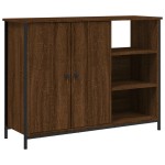 vidaXL Servantă, stejar maro, 100x33x75 cm, lemn prelucrat