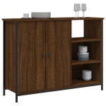 vidaXL Servantă, stejar maro, 100x33x75 cm, lemn prelucrat