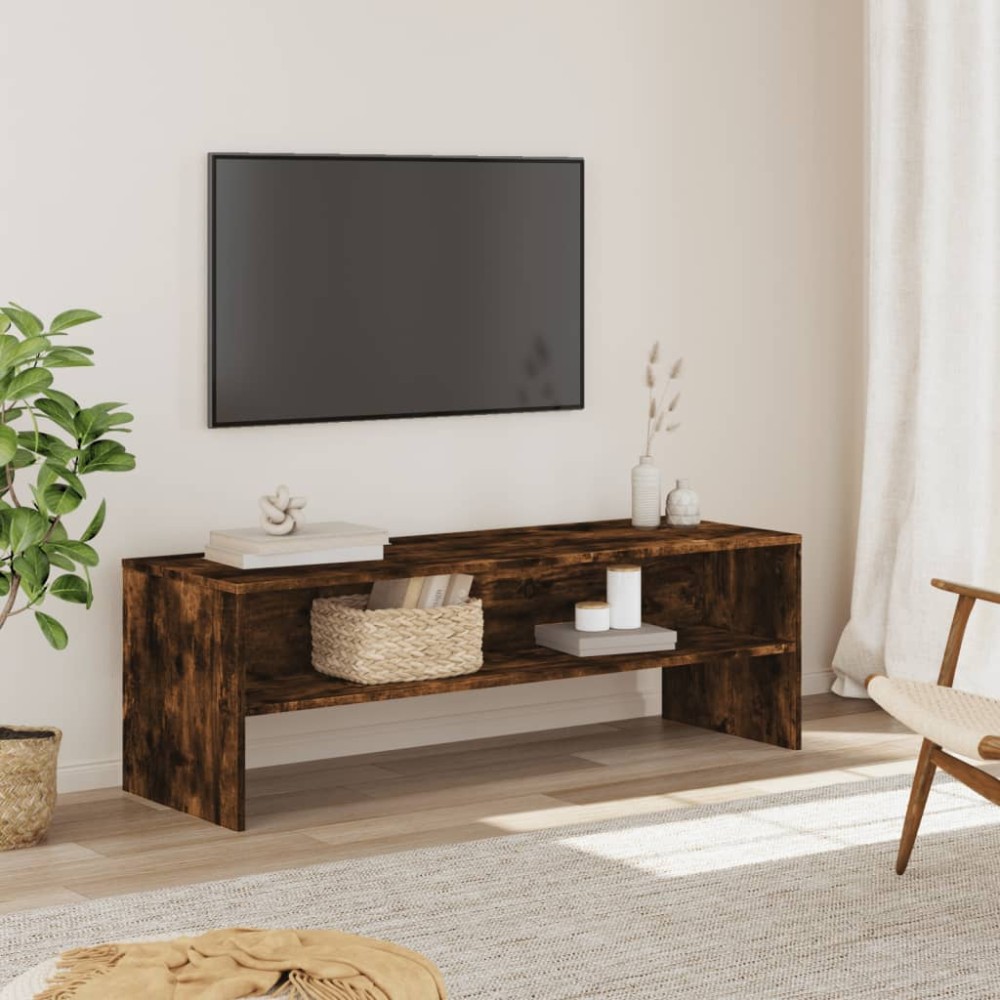 vidaXL Dulap TV, stejar fumuriu, 120x40x40 cm, lemn prelucrat