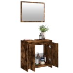 vidaXL Set mobilier de baie, 2 piese, stejar fumuriu, lemn prelucrat vidaXL Set mobilier de baie, 2 piese, stejar fumuriu, lemn prelucrat