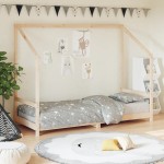 vidaXL Cadru de pat pentru copii, 80x200 cm, lemn masiv de pin vidaXL Cadru de pat pentru copii, 80x200 cm, lemn masiv de pin