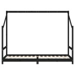 vidaXL Cadru de pat pentru copii, negru, 80x200 cm, lemn masiv de pin vidaXL Cadru de pat pentru copii, negru, 80x200 cm, lemn masiv de pin