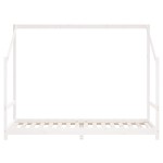 vidaXL Cadru de pat pentru copii, alb, 90x200 cm, lemn masiv de pin vidaXL Cadru de pat pentru copii, alb, 90x200 cm, lemn masiv de pin