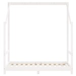 vidaXL Cadru de pat pentru copii, alb, 70x140 cm, lemn masiv de pin