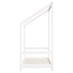 vidaXL Cadru de pat pentru copii, alb, 70x140 cm, lemn masiv de pin