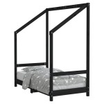 vidaXL Cadru de pat pentru copii, 70x140 cm, lemn masiv de pin vidaXL Cadru de pat pentru copii, 70x140 cm, lemn masiv de pin