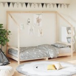 vidaXL Cadru de pat pentru copii, 90x190 cm, lemn masiv de pin vidaXL Cadru de pat pentru copii, 90x190 cm, lemn masiv de pin