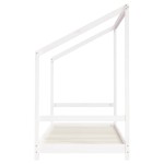 vidaXL Cadru de pat pentru copii, alb, 90x190 cm, lemn masiv de pin vidaXL Cadru de pat pentru copii, alb, 90x190 cm, lemn masiv de pin