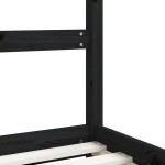 vidaXL Cadru de pat pentru copii, negru, 90x190 cm, lemn masiv de pin vidaXL Cadru de pat pentru copii, negru, 90x190 cm, lemn masiv de pin