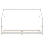 vidaXL Cadru de pat pentru copii, alb, 80x200 cm, lemn masiv de pin vidaXL Cadru de pat pentru copii, alb, 80x200 cm, lemn masiv de pin