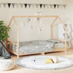vidaXL Cadru pat pentru copii, 90x200 cm, lemn masiv de pin vidaXL Cadru pat pentru copii, 90x200 cm, lemn masiv de pin