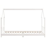 vidaXL Cadru de pat pentru copii, alb, 90x200 cm, lemn masiv de pin