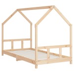 vidaXL Cadru de pat pentru copii, 90x190 cm, lemn masiv de pin vidaXL Cadru de pat pentru copii, 90x190 cm, lemn masiv de pin