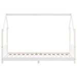 vidaXL Cadru de pat pentru copii, alb, 90x190 cm, lemn masiv de pin vidaXL Cadru de pat pentru copii, alb, 90x190 cm, lemn masiv de pin