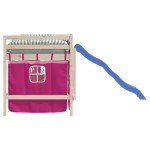 vidaXL Perdele pentru pat etajat, roz, poliester