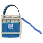 vidaXL Perdele pentru pat etajat cu tunel, albastru, poliester