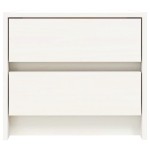 vidaXL Noptieră, alb, 40x31x35,5 cm, lemn masiv de pin