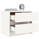 vidaXL Noptiere, 2 buc., alb, 40x31x35,5 cm, lemn masiv de pin