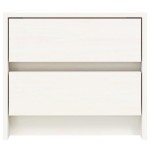 vidaXL Noptiere, 2 buc., alb, 40x31x35,5 cm, lemn masiv de pin