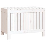 vidaXL Cutie de depozitare grădină, alb, 76x42,5x54 cm, lemn masiv pin vidaXL Cutie de depozitare grădină, alb, 76x42,5x54 cm, lemn masiv pin
