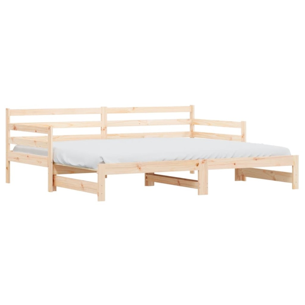 vidaXL Pat de zi cu extensie, 80x200 cm, lemn masiv de pin