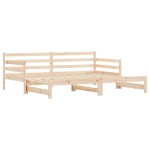 vidaXL Pat de zi cu extensie, 80x200 cm, lemn masiv de pin vidaXL Pat de zi cu extensie, 80x200 cm, lemn masiv de pin