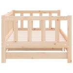 vidaXL Pat de zi cu extensie, 90x200 cm, lemn masiv de pin vidaXL Pat de zi cu extensie, 90x200 cm, lemn masiv de pin