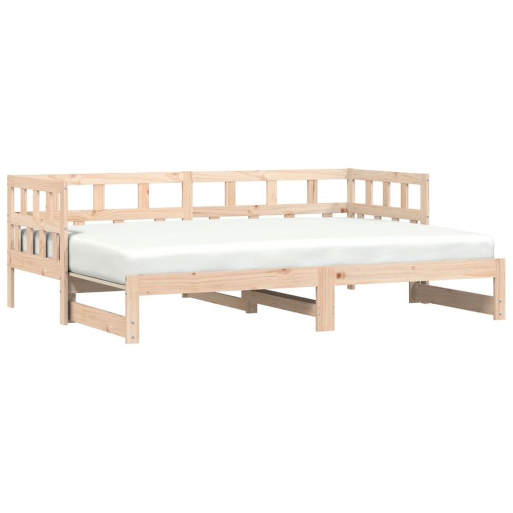 vidaXL Pat de zi cu extensie, 80x200 cm, lemn masiv de pin