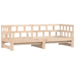 vidaXL Pat de zi cu extensie, 80x200 cm, lemn masiv de pin