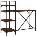vidaXL Birou pentru computer cu rafturi stejar maro 120x47x109 cm