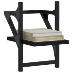 vidaXL Rafturi de perete cu bare, 2 buc, negru, 20x25x30 cm vidaXL Rafturi de perete cu bare, 2 buc, negru, 20x25x30 cm