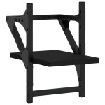 vidaXL Rafturi de perete cu bare, 2 buc, negru, 20x25x30 cm vidaXL Rafturi de perete cu bare, 2 buc, negru, 20x25x30 cm