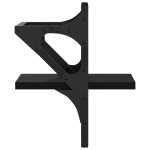 vidaXL Rafturi de perete cu bare, 2 buc, negru, 20x25x30 cm vidaXL Rafturi de perete cu bare, 2 buc, negru, 20x25x30 cm